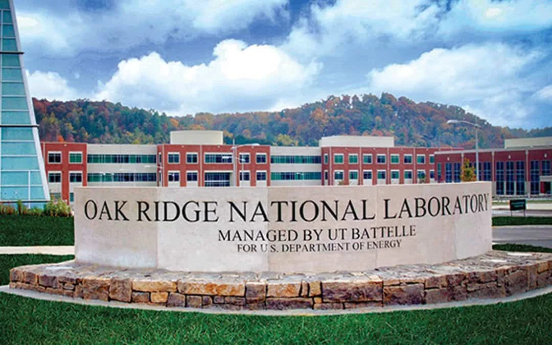 Oak Ridge National Laboratory campus and entrance sign